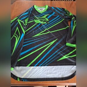 MSR Axis Black Green Blue Graphic Long-Sleeve Jersey